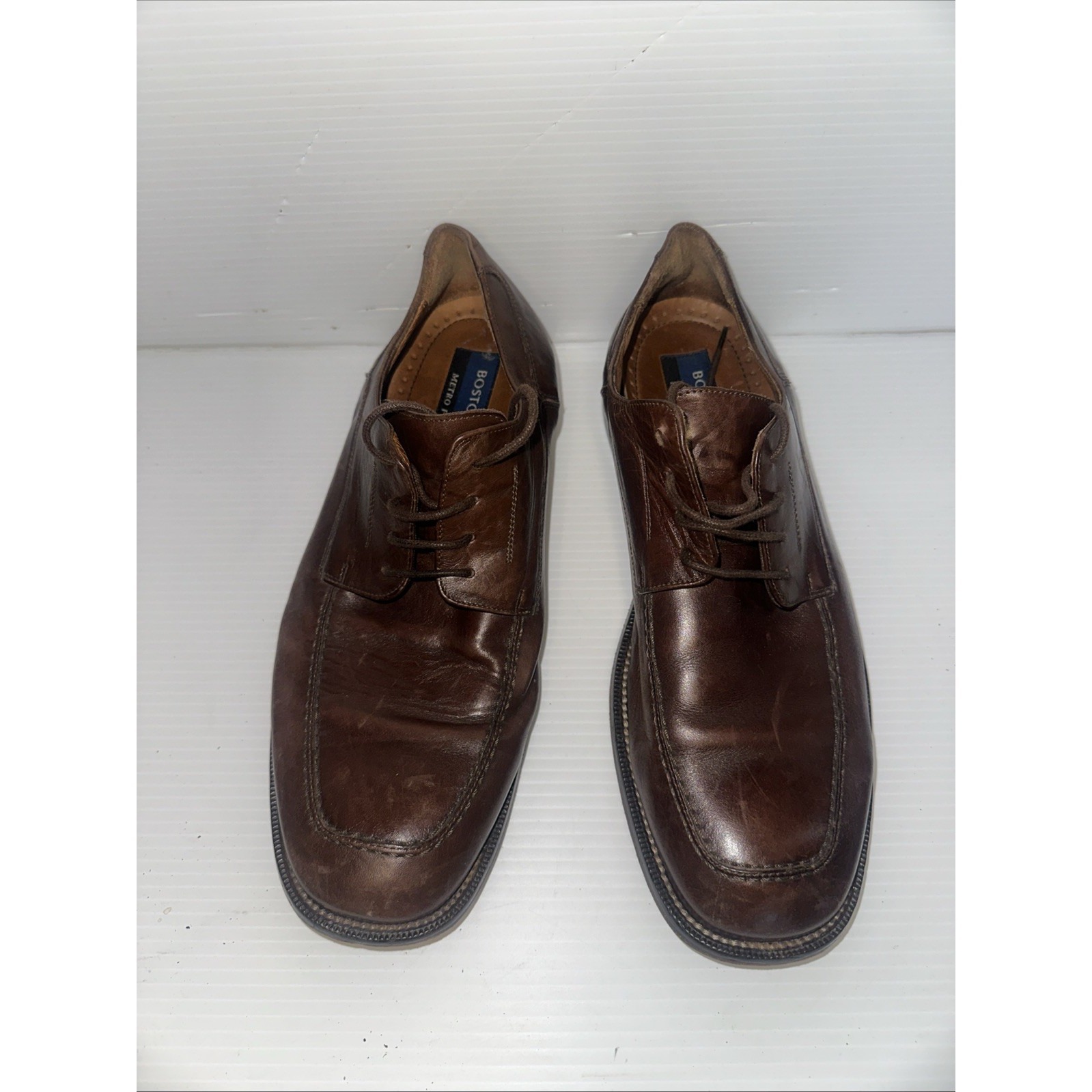 Bostonian Brown Leather Men's Mashpee Dress Shoes - Size 10m Made In Italy